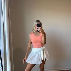 White Wrap Skort by together